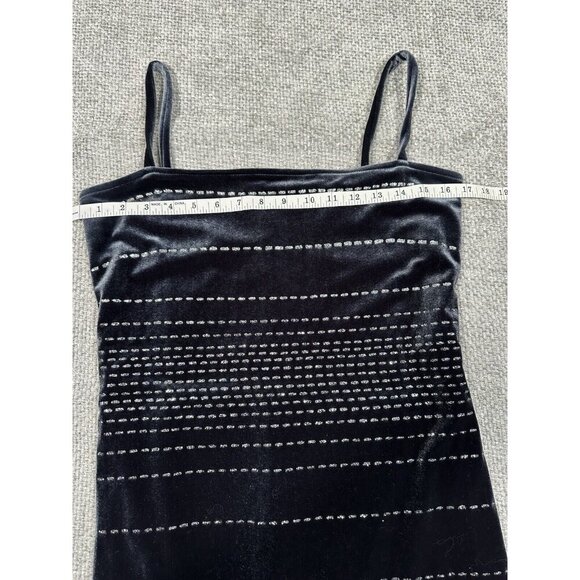 Vintage Y2K Morgan and Co Dress Womens 11/12 Gray Velvet Maxi Whimsigoth Hoco‎ - Picture 7 of 13